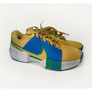 NEW Nike Zoom Challenge Pickleball Shoes FQ4155-700 Women’s 7.5 Topaz Gold Blue